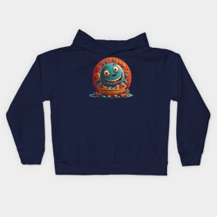 Crazy candy monster Kids Hoodie
